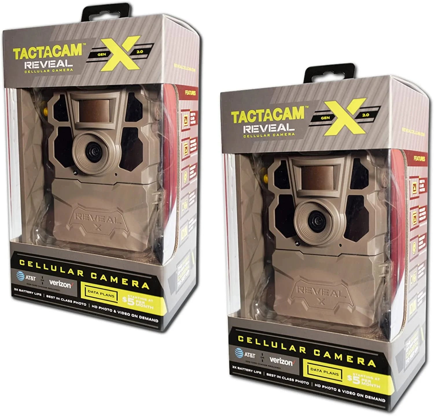 2 Pack 16 Megapixels Cellular Trail Camera B216219