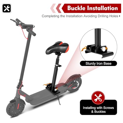 Adjustable Electric Scooter Seat 10.23 * 6.29inch Aluminum Rod K6216