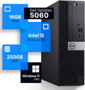 Dell Optiplex 5060 Desktop Computer Hexa Core Intel i5 16GB DDR4 RAM 250GB SSD Windows 11 Professional Black Q97527