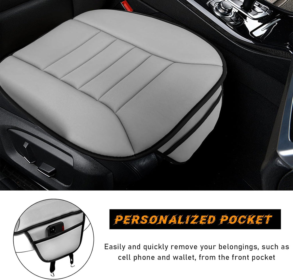 Gray Memory Foam Car Seat Cushion with Non-Slip Bottom E21733