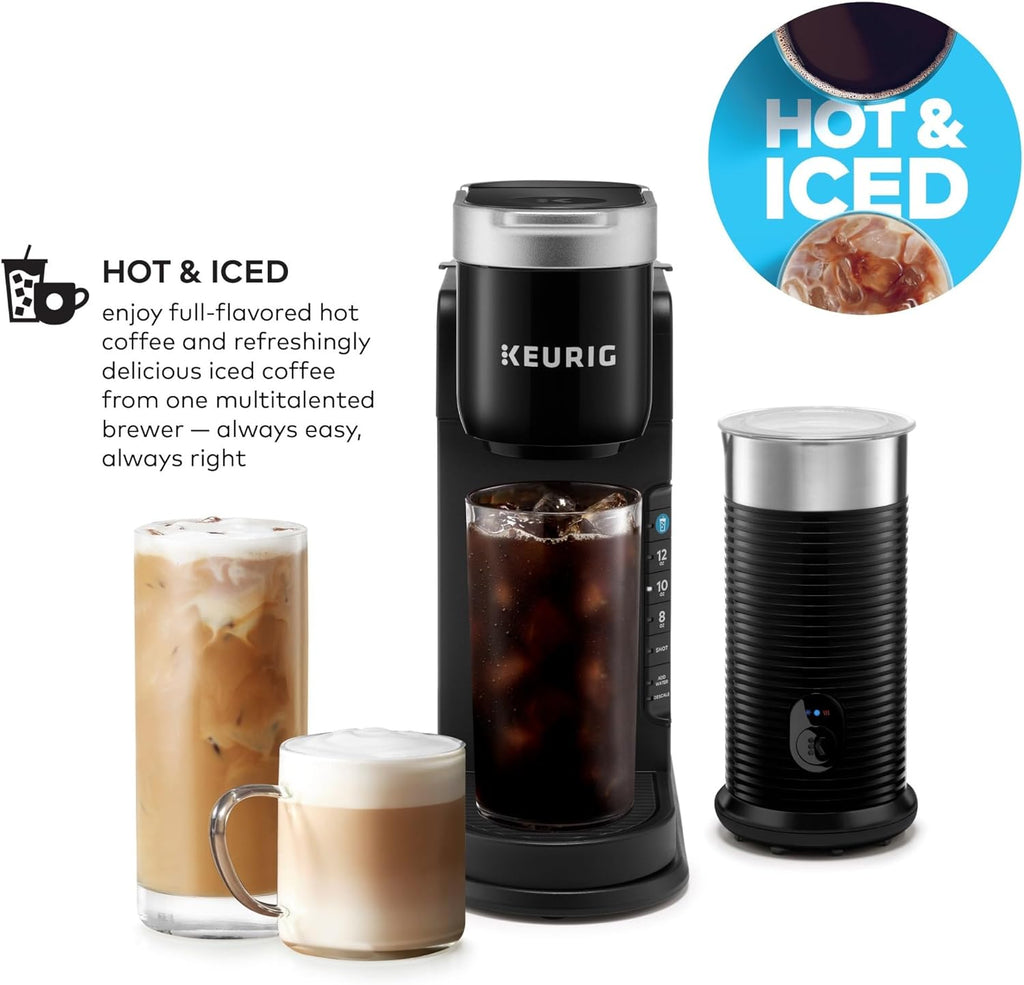 Black Single Serve Coffee Maker and Frother H234