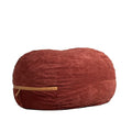 Deep Terracotta Corded Plush 6 feet Foam Filled Bean Bag Chair with Removable Cover G603