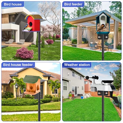 2 Pack 80 Inch Adjustable Bird Feeder Pole H835368