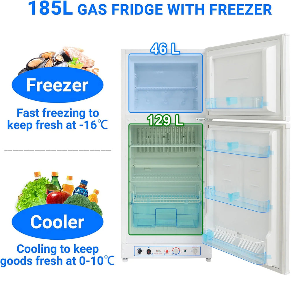 6.5 Cu ft Propane Refrigerator Gas Fridge X86981