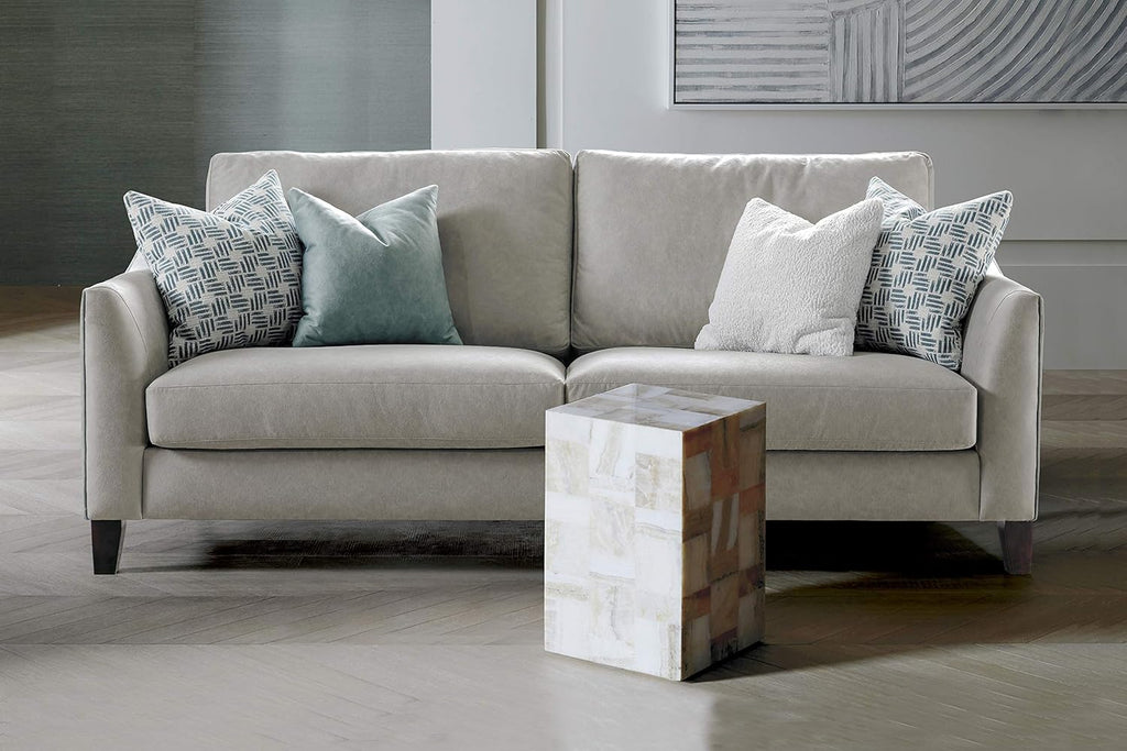Grey Curved Arm Sofa Q33492