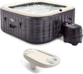 83x28" Inflatable Square Hot Tub Spa with LED Light Strip D519855