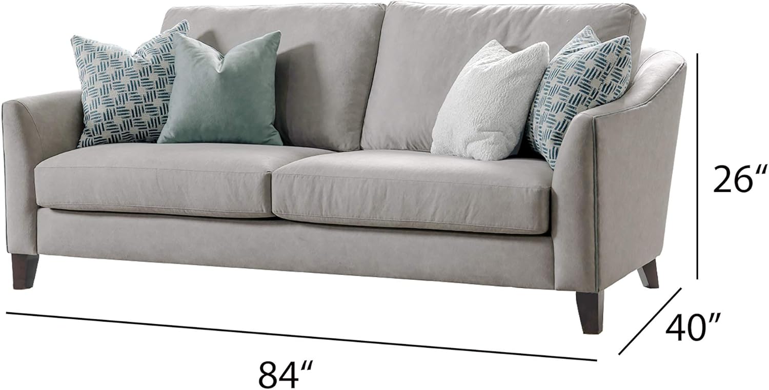 Grey Curved Arm Sofa Q33492