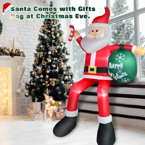 8 FT Blow Up Santa Claus with Gifts Bag Outdoor Decorations H466