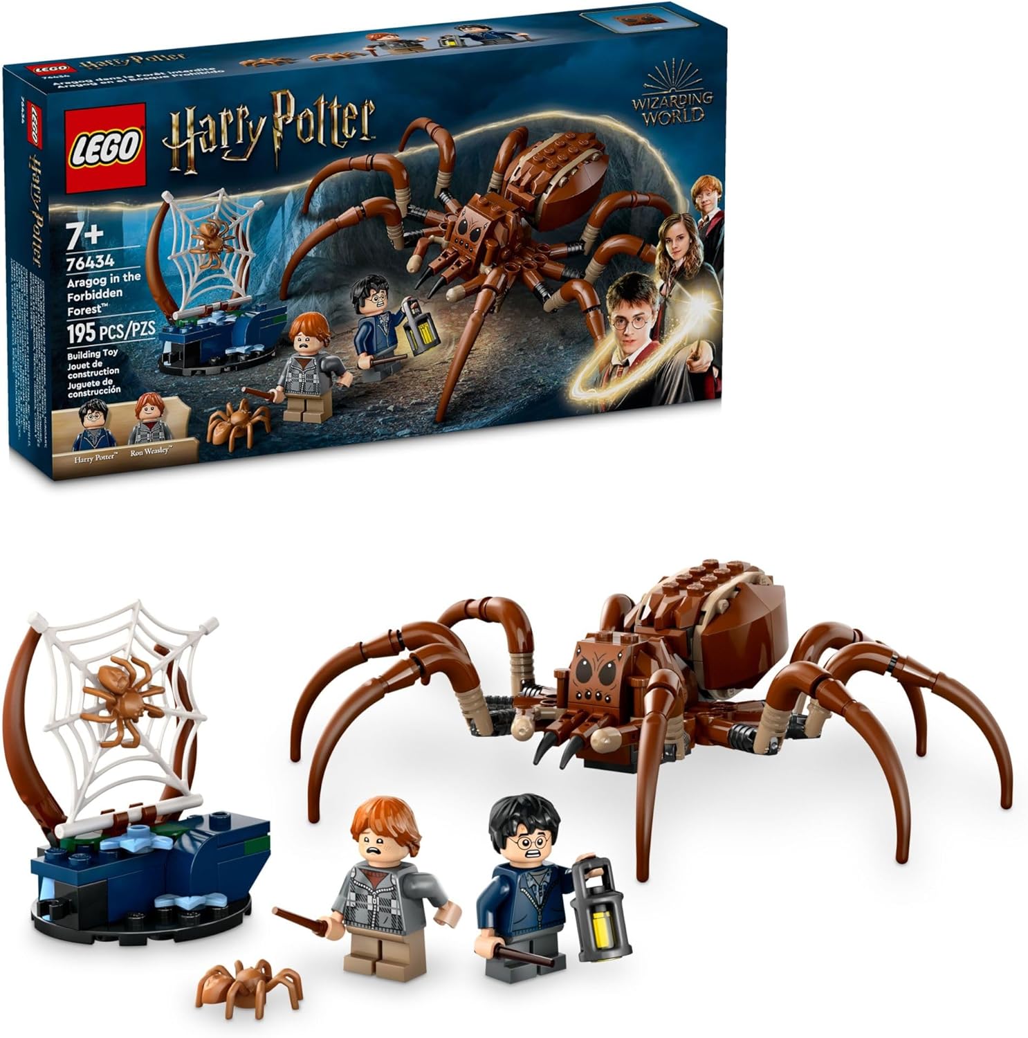 LEGO Harry Potter Aragog in The Forbidden Forest Spider Toy Playset with 2 Minifigures Z553