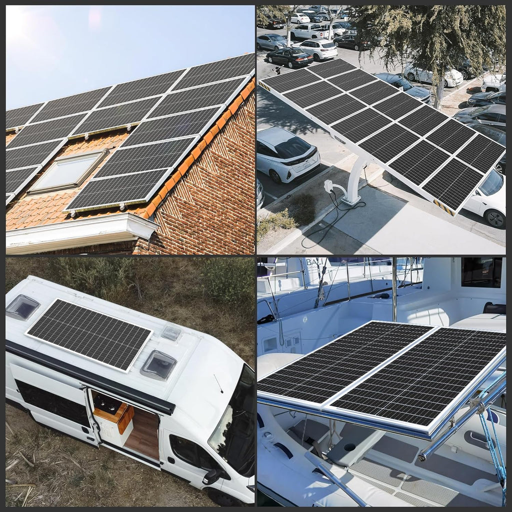 100 Watt 12 BB Monocrystalline Solar Panel 2 Pack N4921