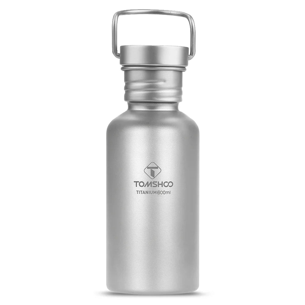 600ml Full Titanium Water Bottle with Extra Lid Ultralight I738848