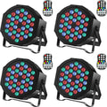 4 Pack Rechargeable Battery Powered RGB LED Uplights N836