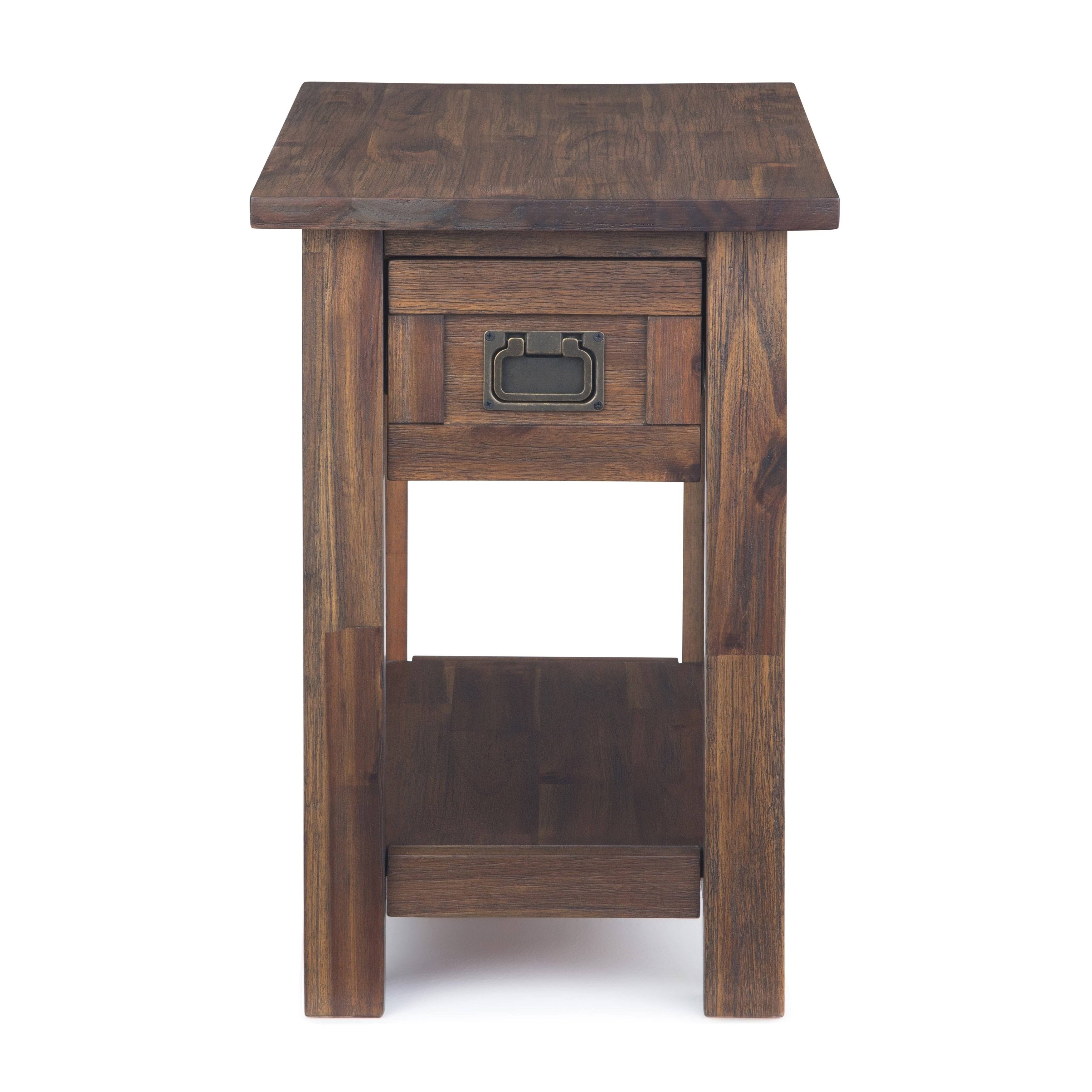 Solid Acacia Wood Narrow Side Table S1820