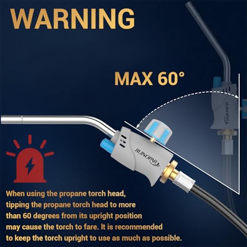 Propane Torch Head with Igniter, Trigger Start, 5FT Hose, Self Ignition, Flame Adjustable Valve B7699