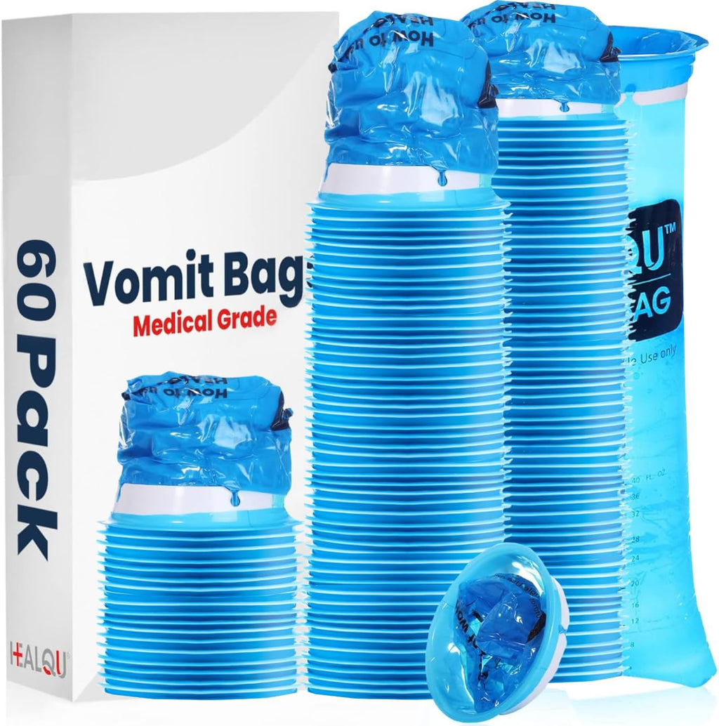 60 Pack 1000ml Disposable Medical Grade Vomit Bags O1827