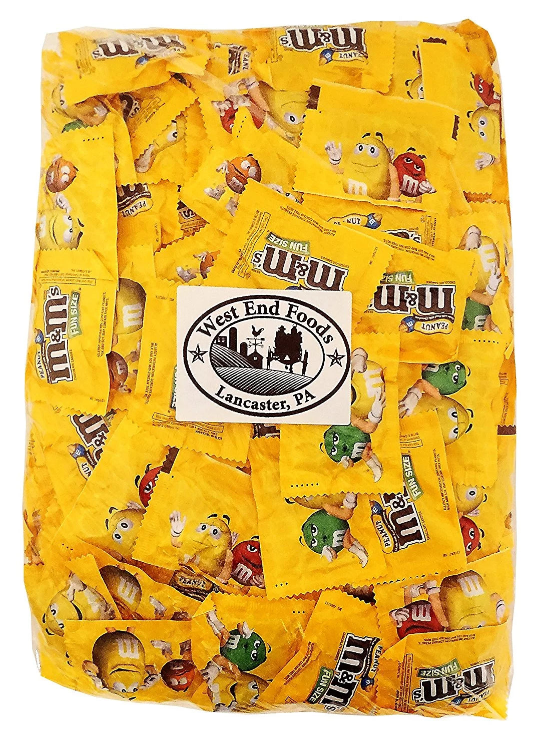 M&M's Peanut Chocolate Candy Fun Size Snacks, 5 LBs Bundle K768