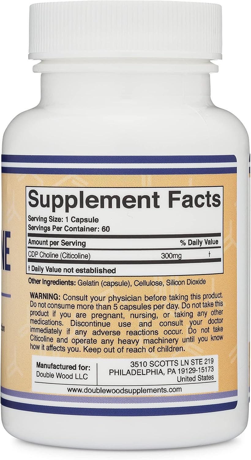 60 Capsules 300mg CDP Choline Supplement N566