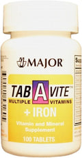 Yellow 100 Tablets Multiple Vitamins with Iron C411372