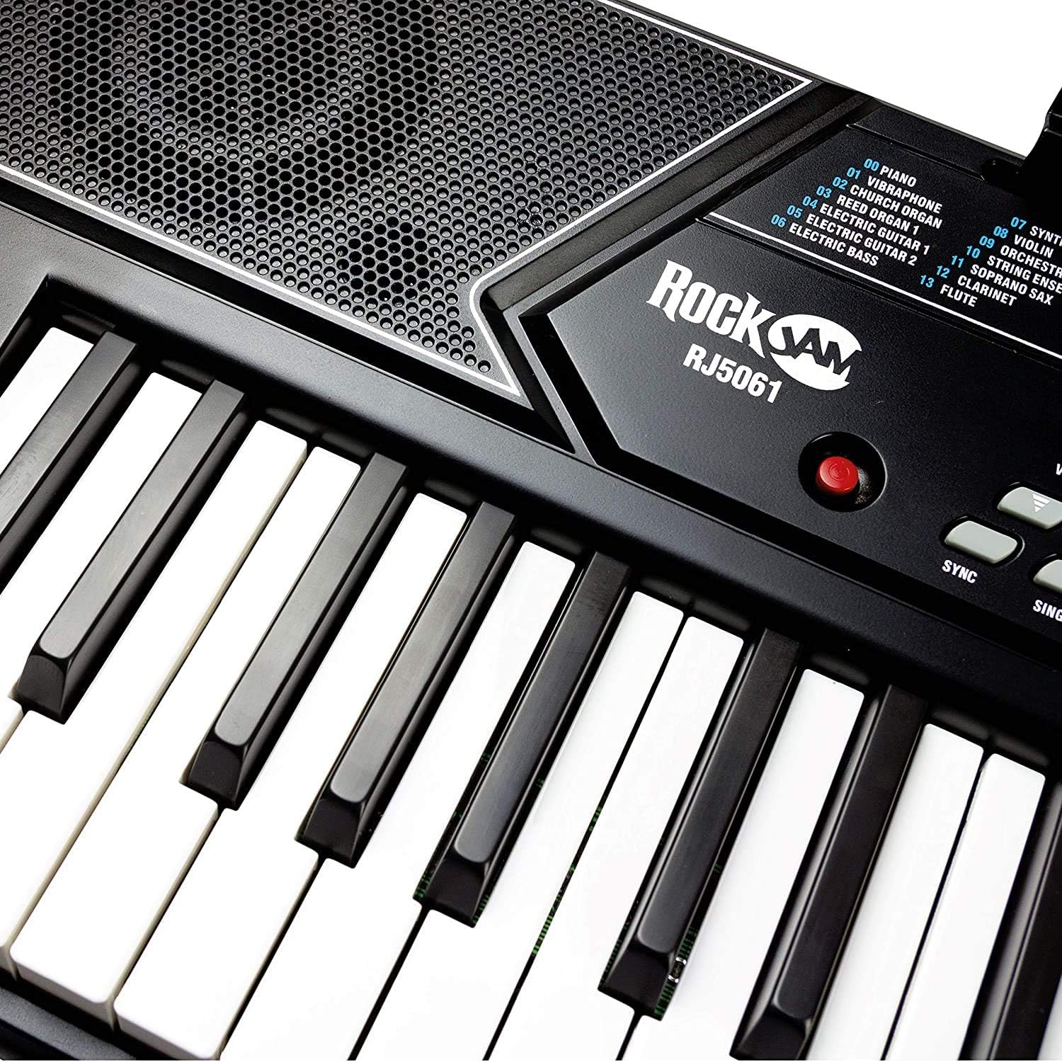 61 Key Keyboard Piano Stand with Pitch Bend Kit, Piano Bench, Headphones, Keynote Stickers X936893