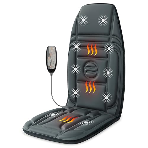 Vibration Back Massager with Heat, 10 Vibration Motors & 2 Heating Levels Q5671