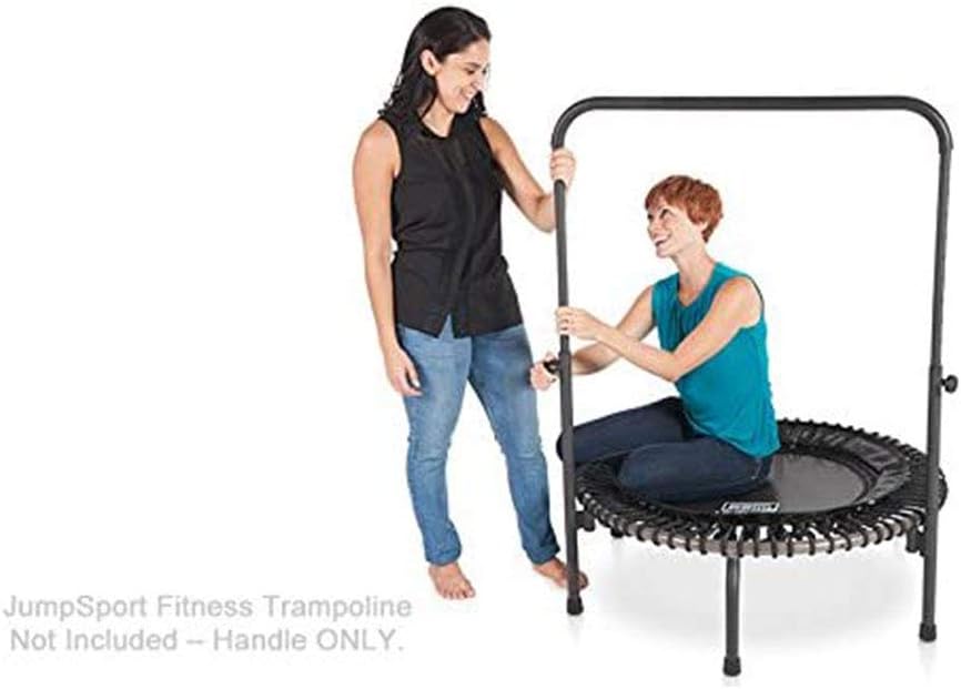 Black 39-Inch Fitness Rebounder Trampoline with Steel Handle Bar D261