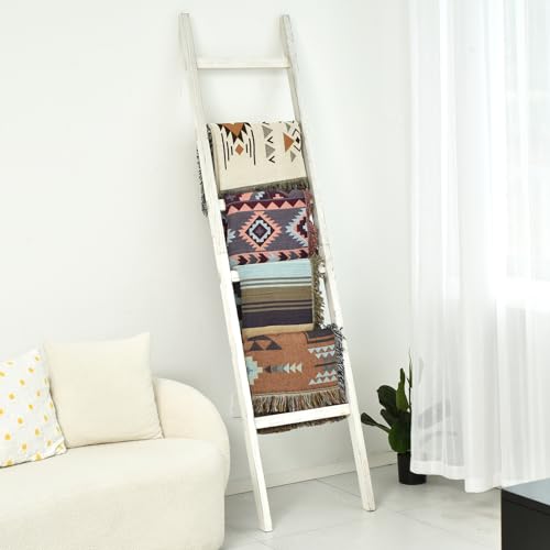 Black 6.4ft Wooden Blanket Ladder O957