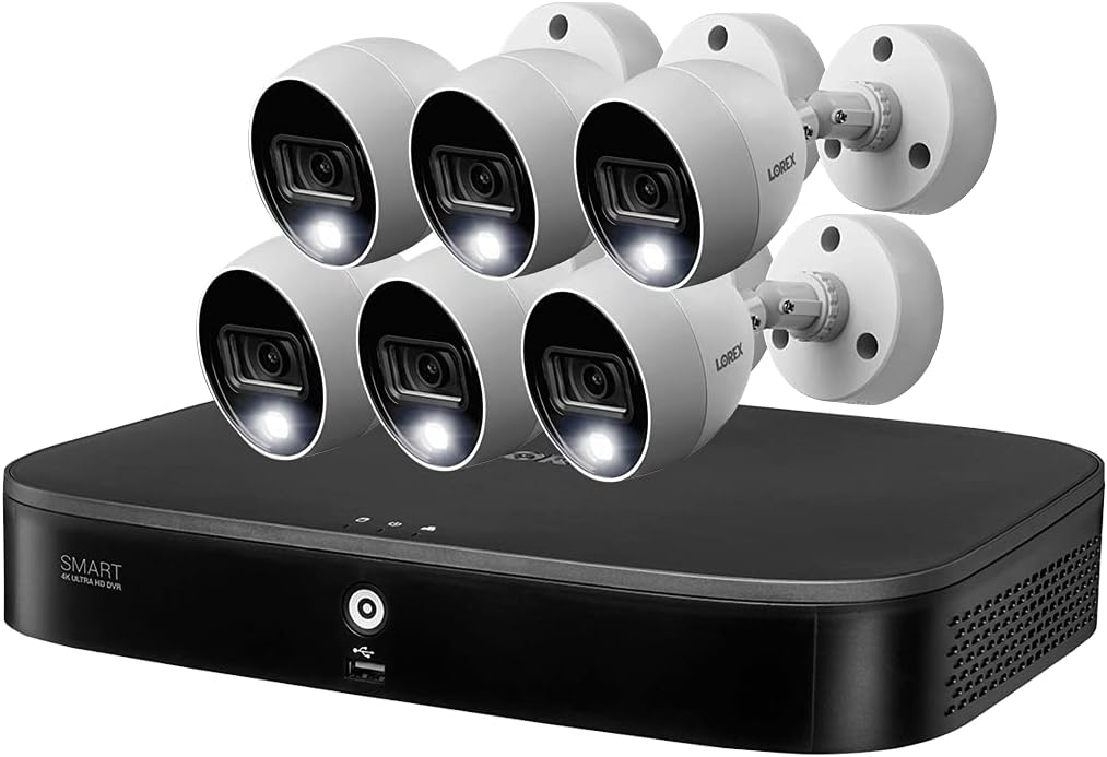 4K Ultra HD Security System with Six 4K (8MP) Active Deterrence Cameras Y317