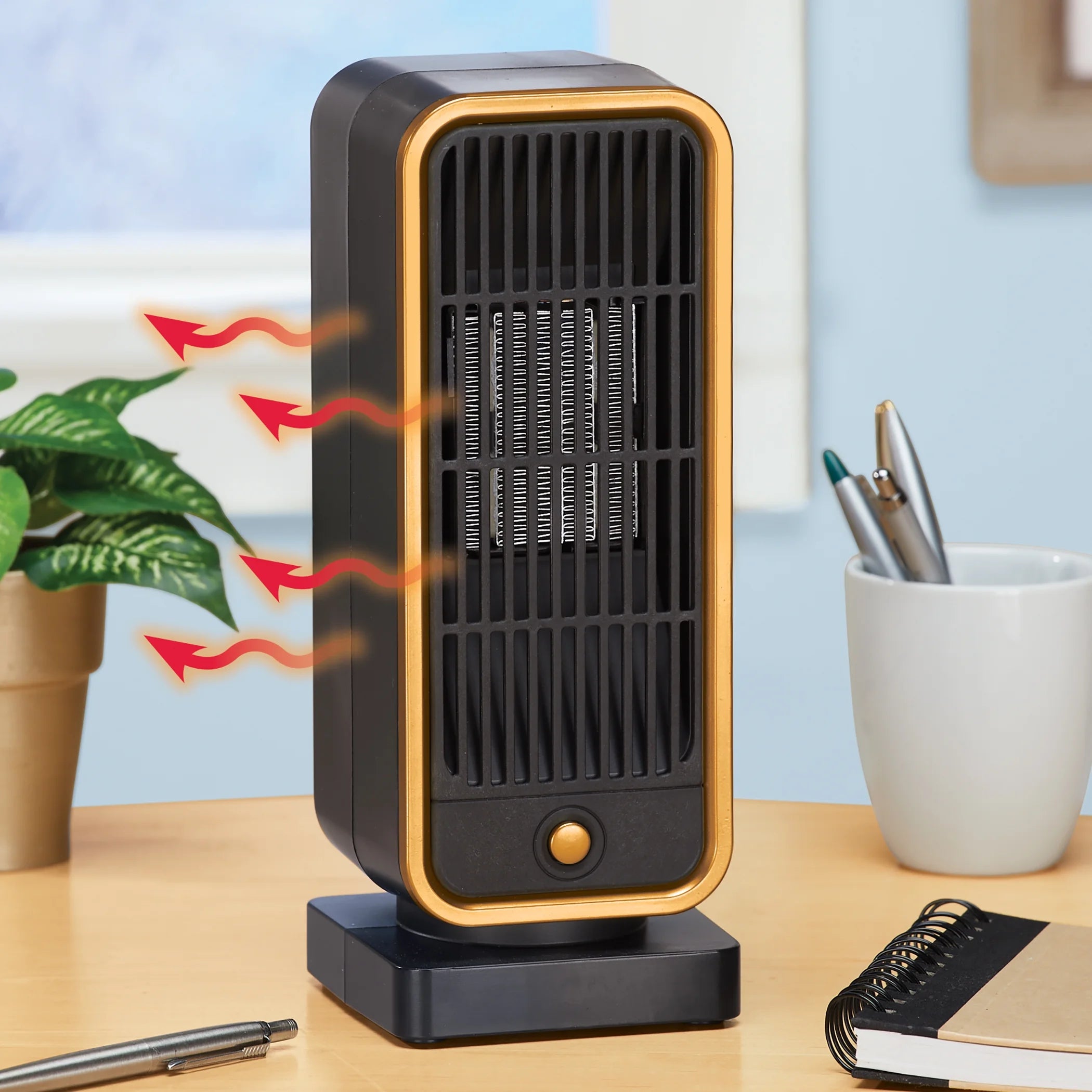 Compact Tabletop Space Heater with Automatic Shutoff D861429