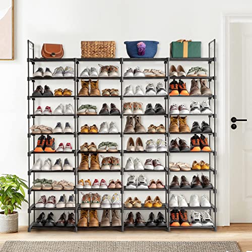 10 Tiers Metal Shoe Rack, Black R55262