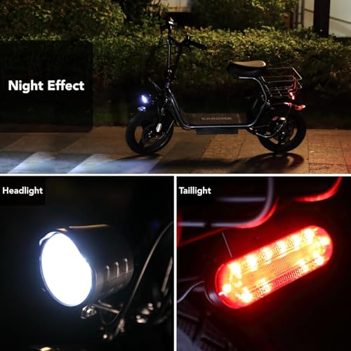 1200W Electric Scooter with Seat, 14" Fat Tire, 500Wh Battery, Foldable C466