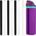 6pcs Reusable Plastic Straws with Cleaning Brush for 24 oz Water Bottle K53855