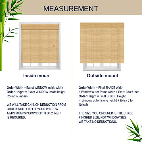 Cordless Bamboo Roman Shades with Valance M353