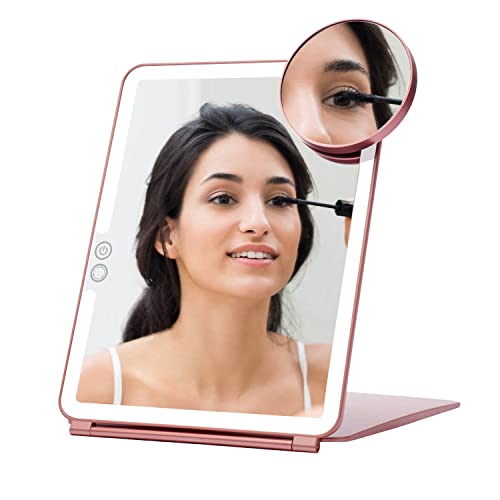 Foldable Double Sided Tabletop Mirror 10 X and 1X Y486208