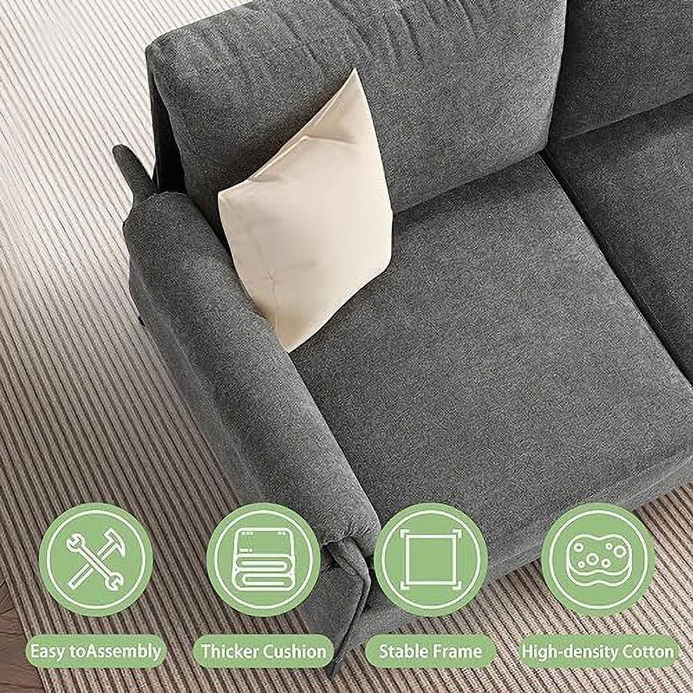 50" Fabric 2-Seater Sofa with Removable Cushion R273383