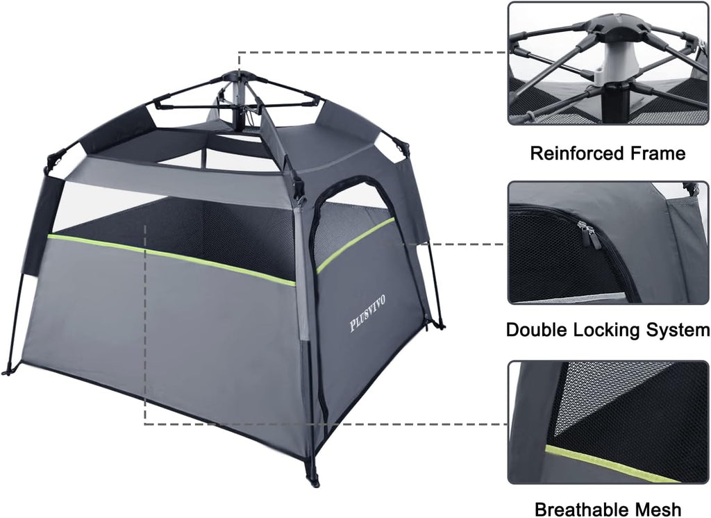 40" X 40" X 28" Foldable Mesh Dog Tent with Shoulder Bag S255