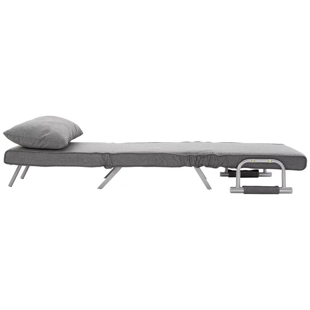 Light Grey Folding Sofa Bed Sleeper Chair U6839