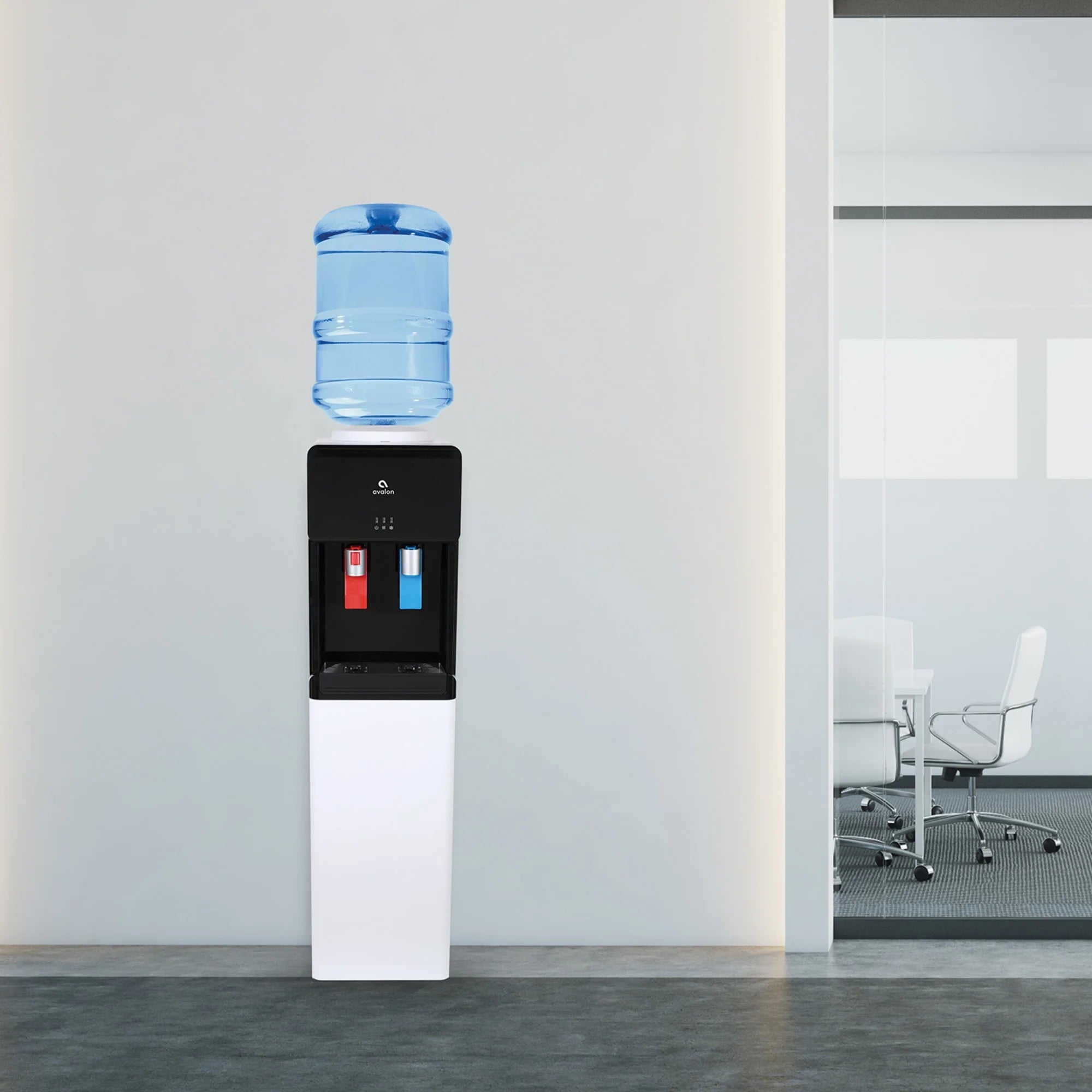 Black Top Loading Water Dispenser with Hot & Cold Water C532