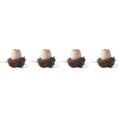 4 Sets Small Ceramic Vase Succulent Planter with Bird Nest B951451