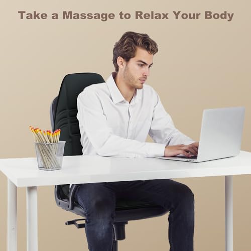 Vibration Back Massager with Heat, 10 Vibration Motors & 2 Heating Levels Q5671