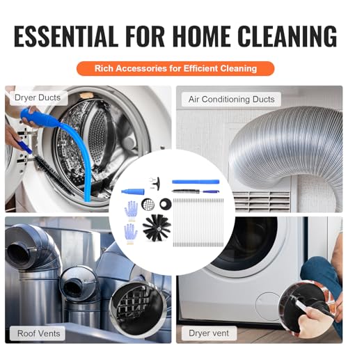 Dryer Vent Cleaner Kit with Complete Accessories V9961
