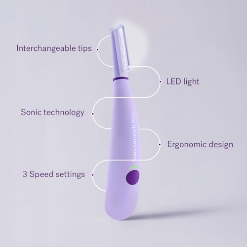 Dermaplane Razor with LED Light, 16 Blades & 2 Exfoliation Tips U80909