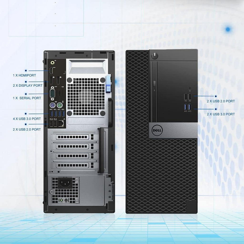 PC Tower Desktop Computer, i5 6500 3.20GHz, 16GB DDR4 Ram, 512GB M.2 NVMe SSD, 1TB HDD, Windows 10 Pro S75189