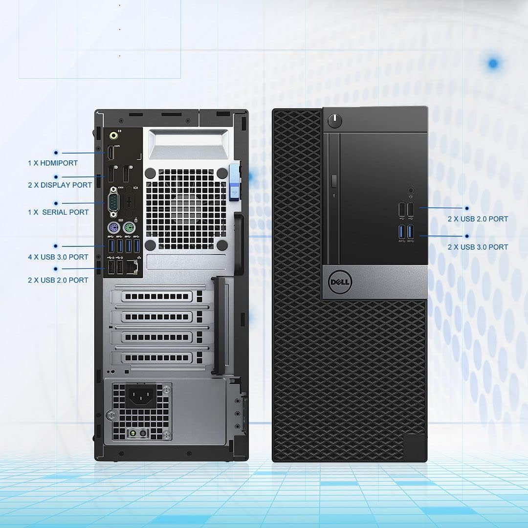 PC Tower Desktop Computer, i5 6500 3.20GHz, 16GB DDR4 Ram, 512GB M.2 NVMe SSD, 1TB HDD, Windows 10 Pro S75189