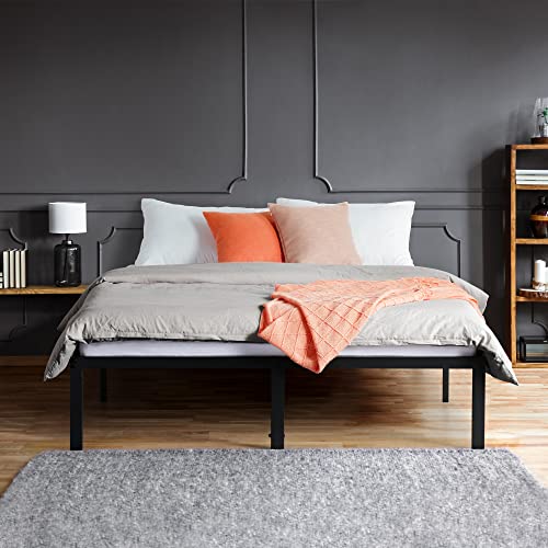 18 Inch Tall Heavy Duty Steel Slat Bed Frame Full Black A665233