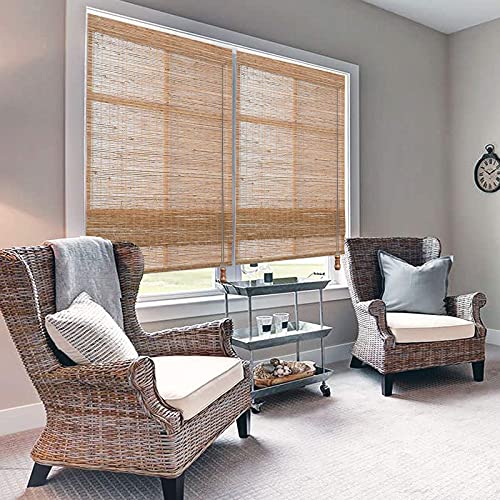Cordless Bamboo Roman Shades with Valance M353
