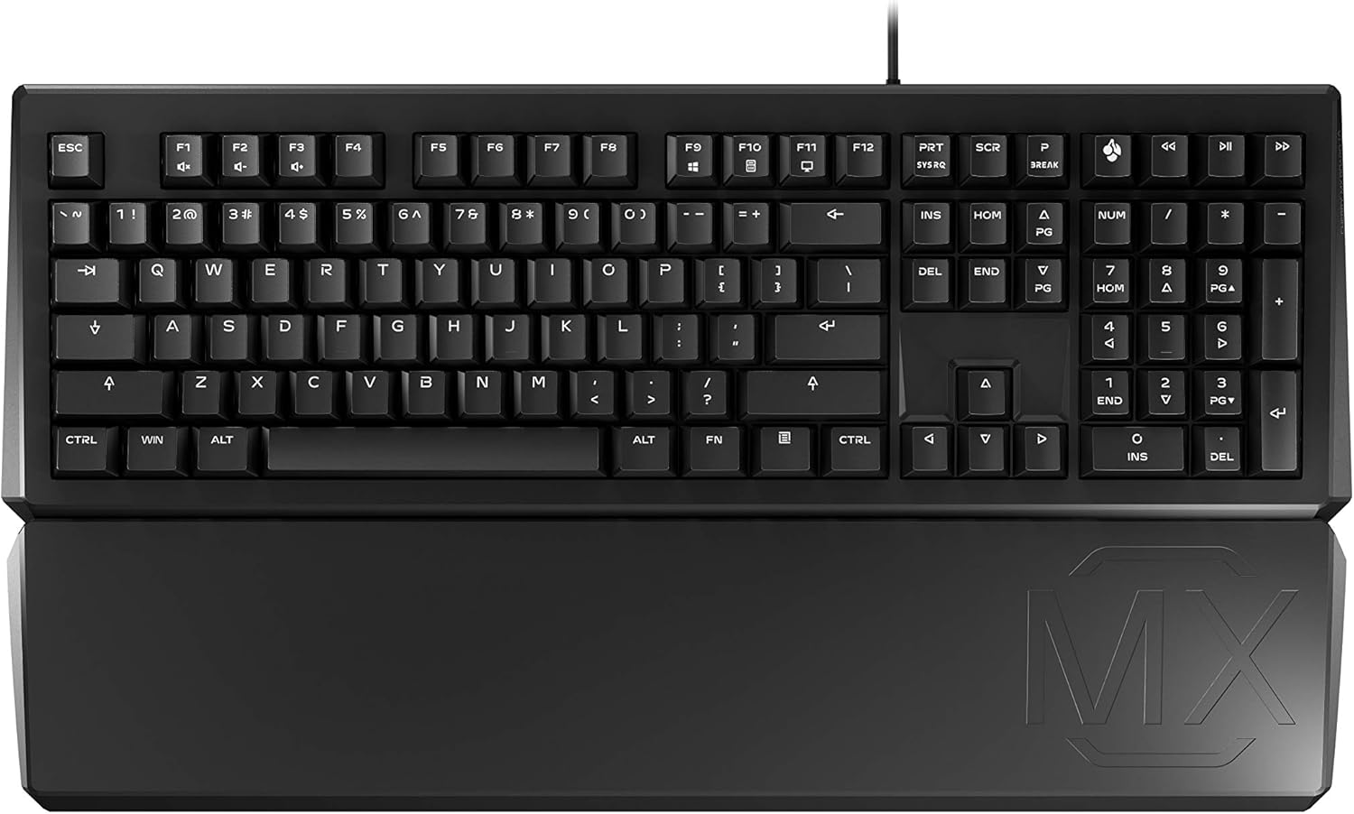 Black Mechanical Keyboard with Palm Rest C3254