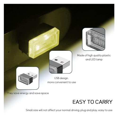 4 PCS USB LED Car Interior Atmosphere Lamp X797413