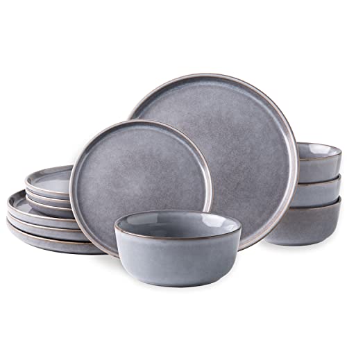 12pc Stoneware Dinnerware Set, Service for 4 Z443100