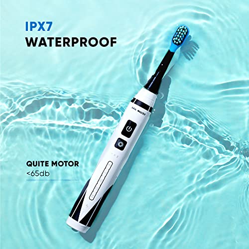 Sonic Rechargeable Electric Toothbrush with 5 Modes, 3 Brush Heads F9526