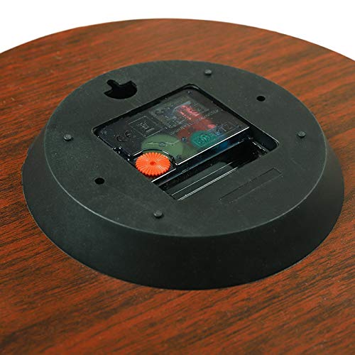 Golden Moon Wall Clock Silent Non-Ticking Round Wooden Clock Battery Operated 40*40cm P9009